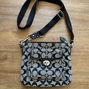 Black and Grey Coach Purse